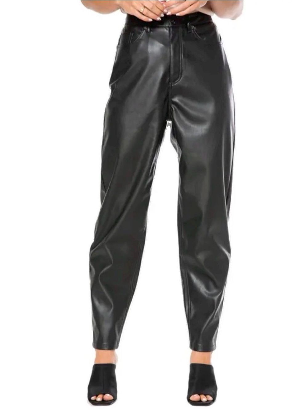3for$20 JUICY COUTURE Rodeo Barrel Fit High Waist Faux Leather Pants Plus size